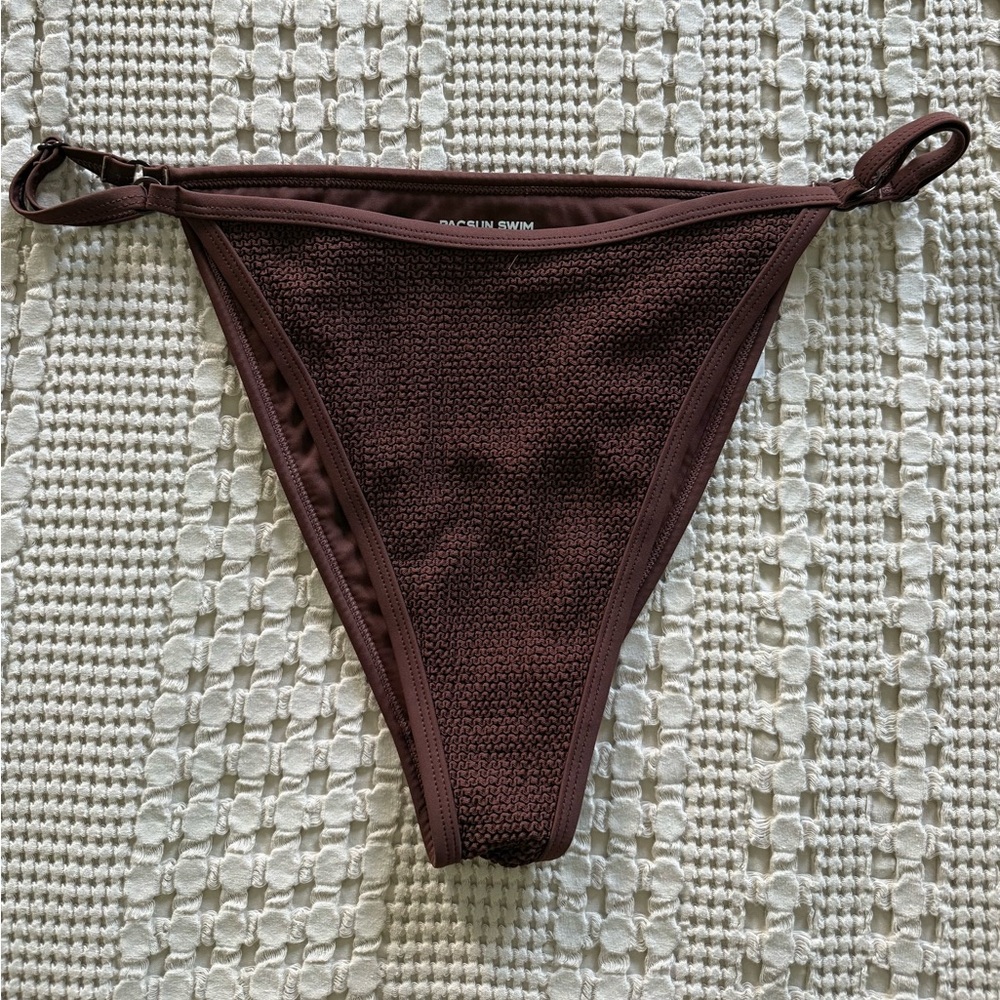 NEW PacSun Brown Textured Bikini Bottom‎ Size XL